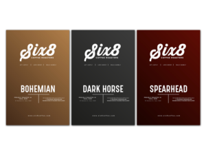 Label Design by davidsantacruz7 for Six8 Coffee Roasters  | Design: #26981609
