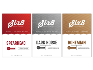 Label Design by davidsantacruz7 for Six8 Coffee Roasters  | Design: #26993138