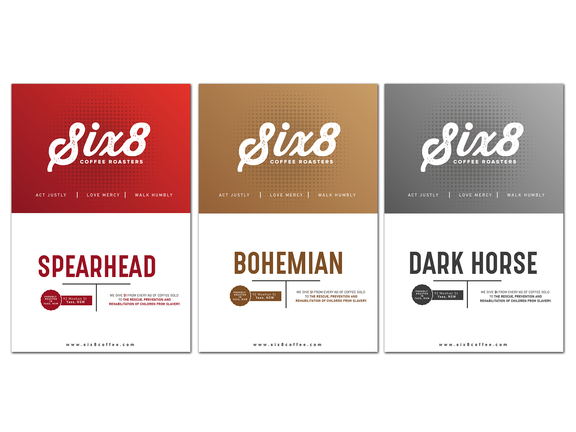 Label Design by davidsantacruz7 for Six8 Coffee Roasters  | Design #26993168