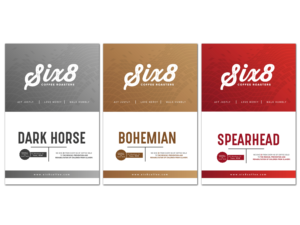 Label Design by davidsantacruz7 for Six8 Coffee Roasters  | Design: #26993208