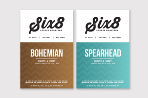 Label Design by Artandstuffbyshree for Six8 Coffee Roasters  | Design: #27011305