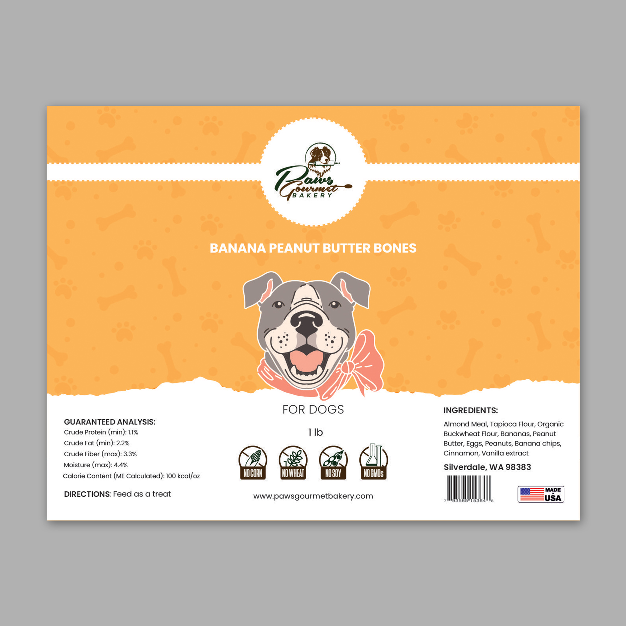 Label Design by Fat Bat Man for Paws Gourmet Bakery | Design #26985358