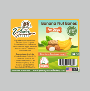 Label Design by Jose Loaiza for Paws Gourmet Bakery | Design: #27008362