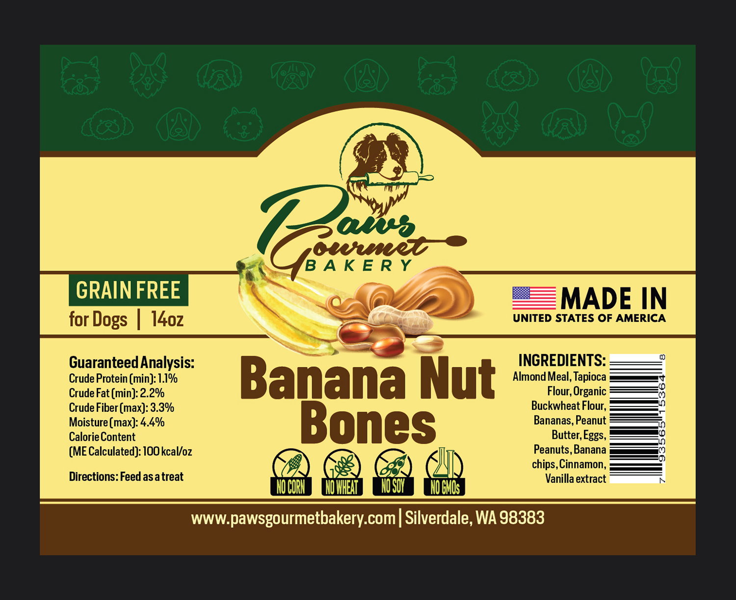 Label Design by Deziners Zone for Paws Gourmet Bakery | Design #26990348