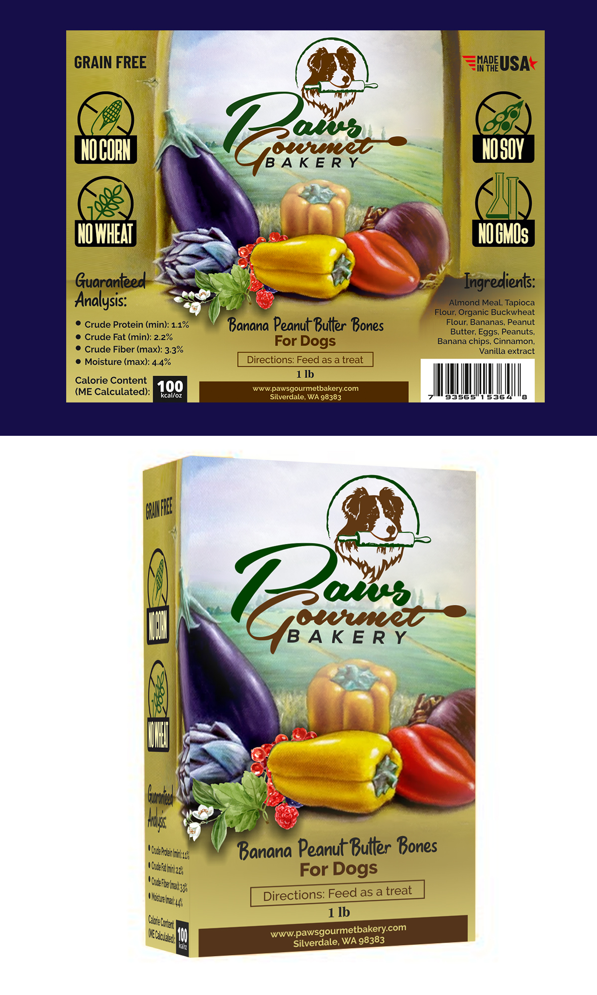 Design Étiquette par ecorokerz pour Paws Gourmet Bakery | Design #26984366