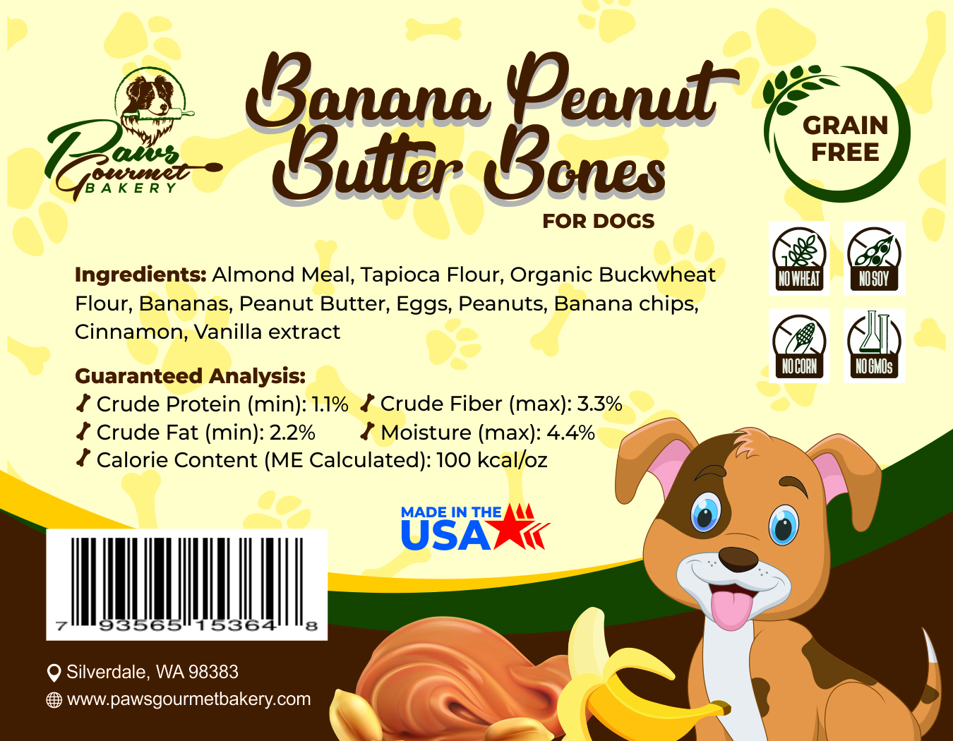 Etikett-Design von ecorokerz für Paws Gourmet Bakery | Design #26985196