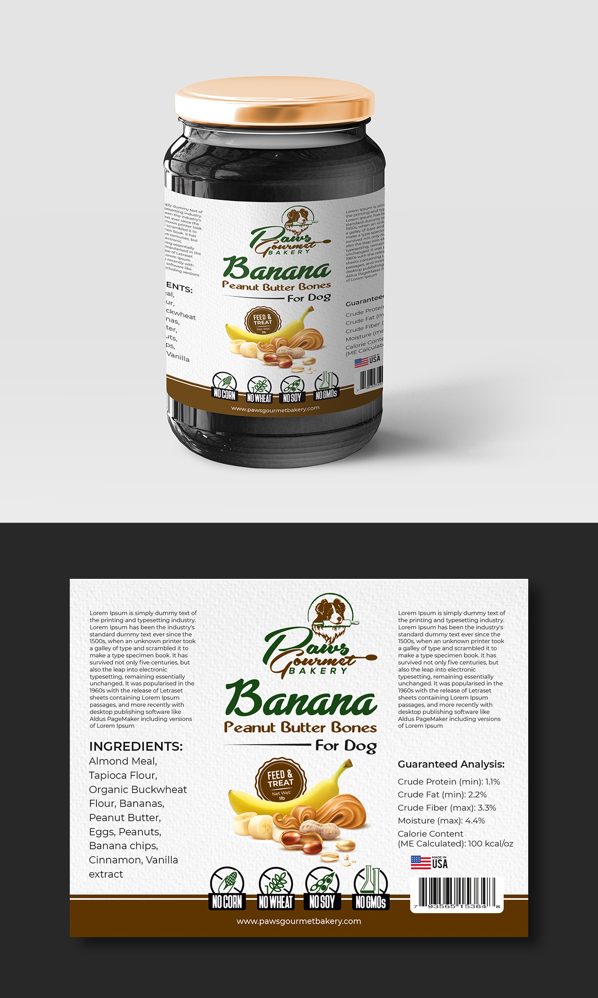 Label Design by ecorokerz for Paws Gourmet Bakery | Design #26986222