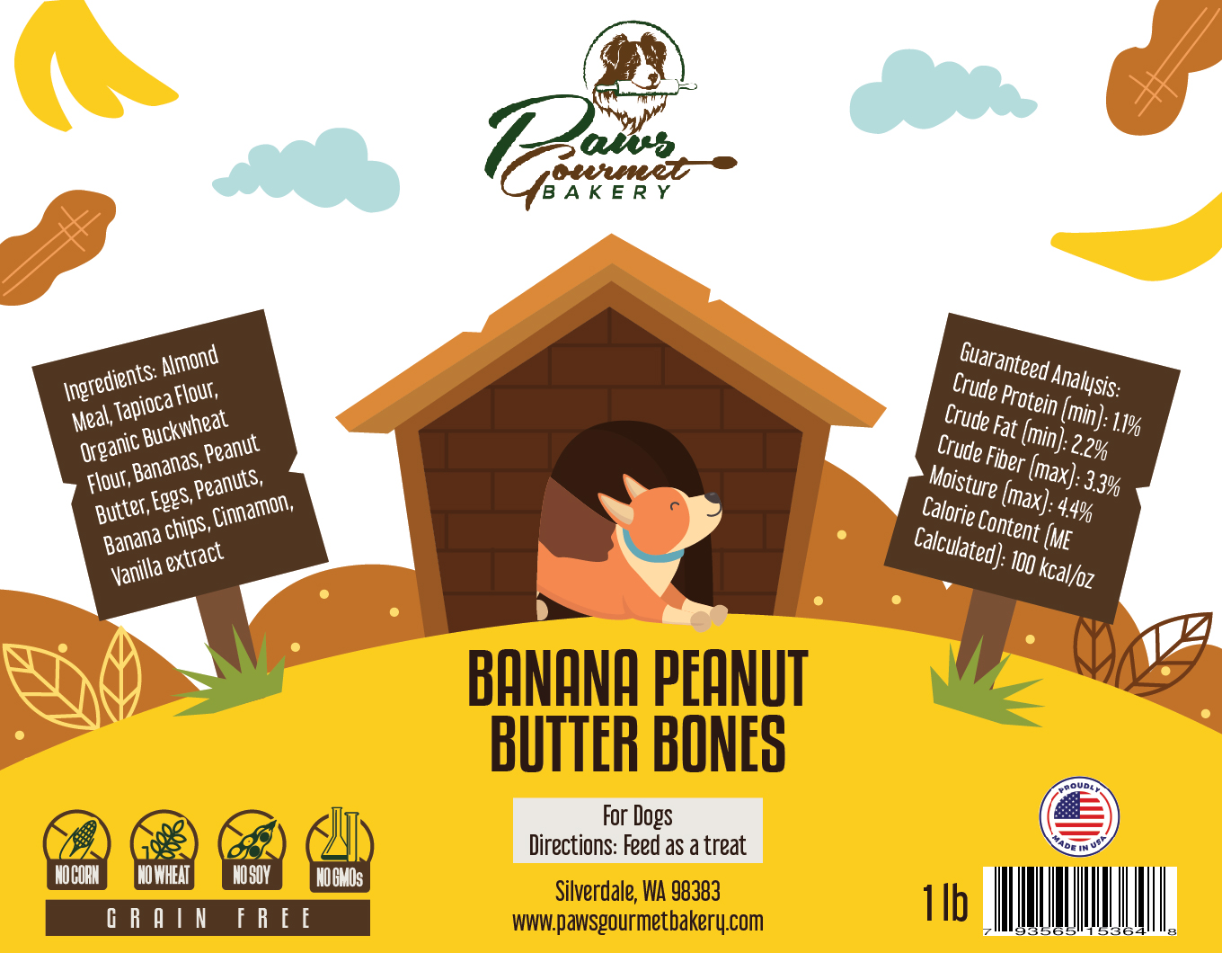 Diseño de Etiqueta por Artandstuffbyshree para Paws Gourmet Bakery | Diseño #26987894