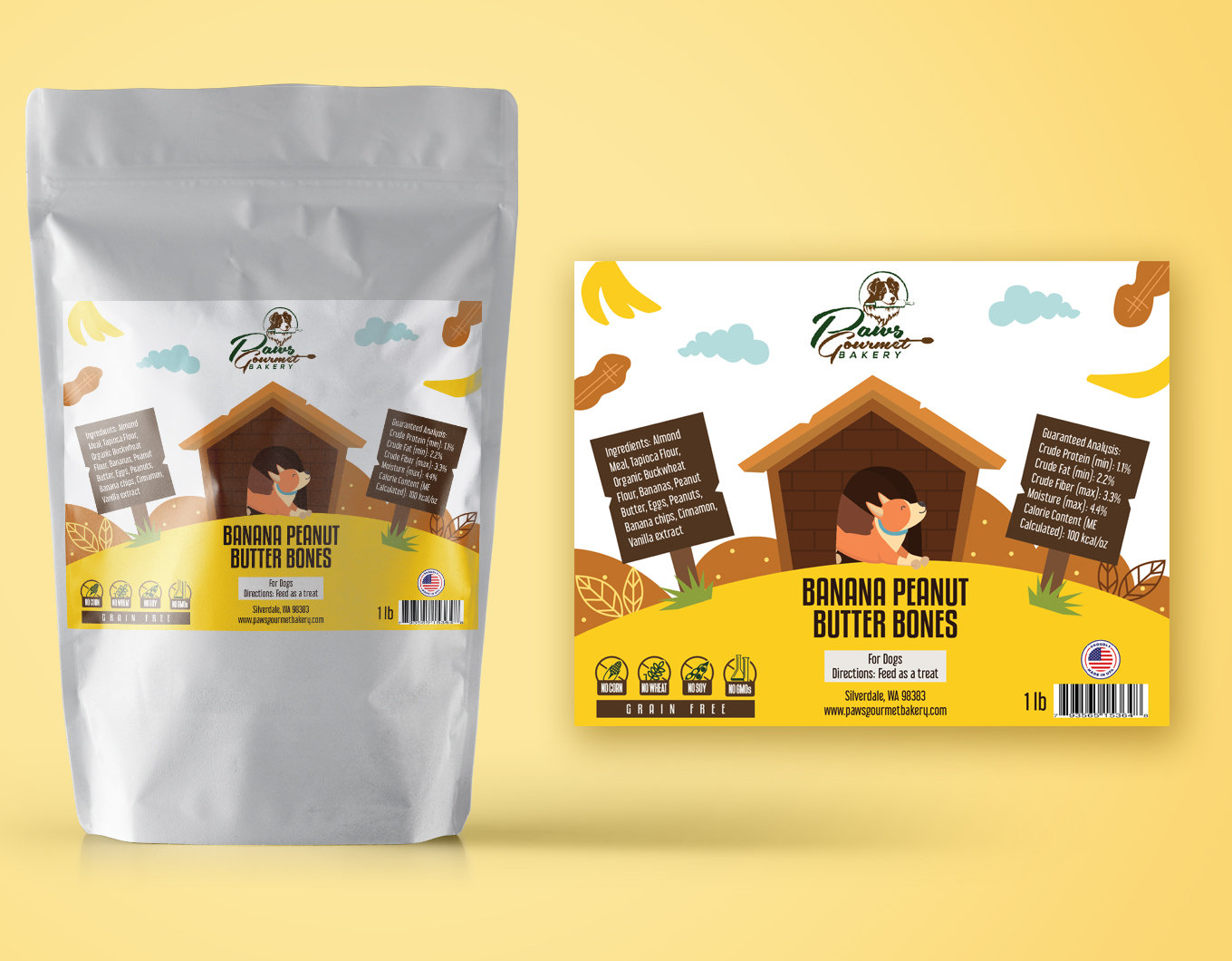 Label Design by Artandstuffbyshree for Paws Gourmet Bakery | Design #26987909