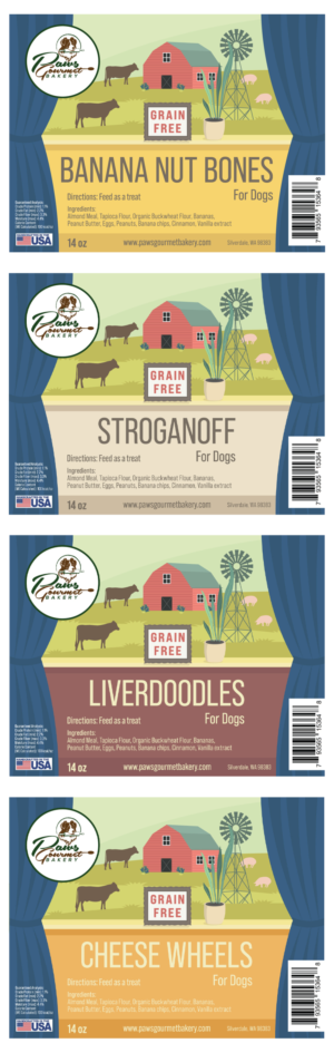 Label Design by Imagonarium for Paws Gourmet Bakery | Design #27021490