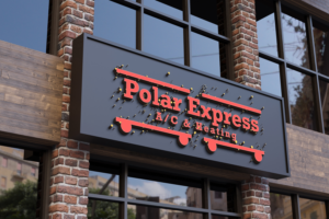 Polar Express A/C & Heating | Logo Design by makerlogoz