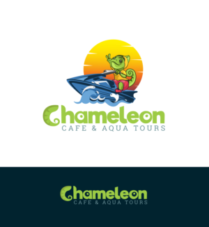 Chameleon Cafe & Aqua Tours | Logo Design by Dhaneesh