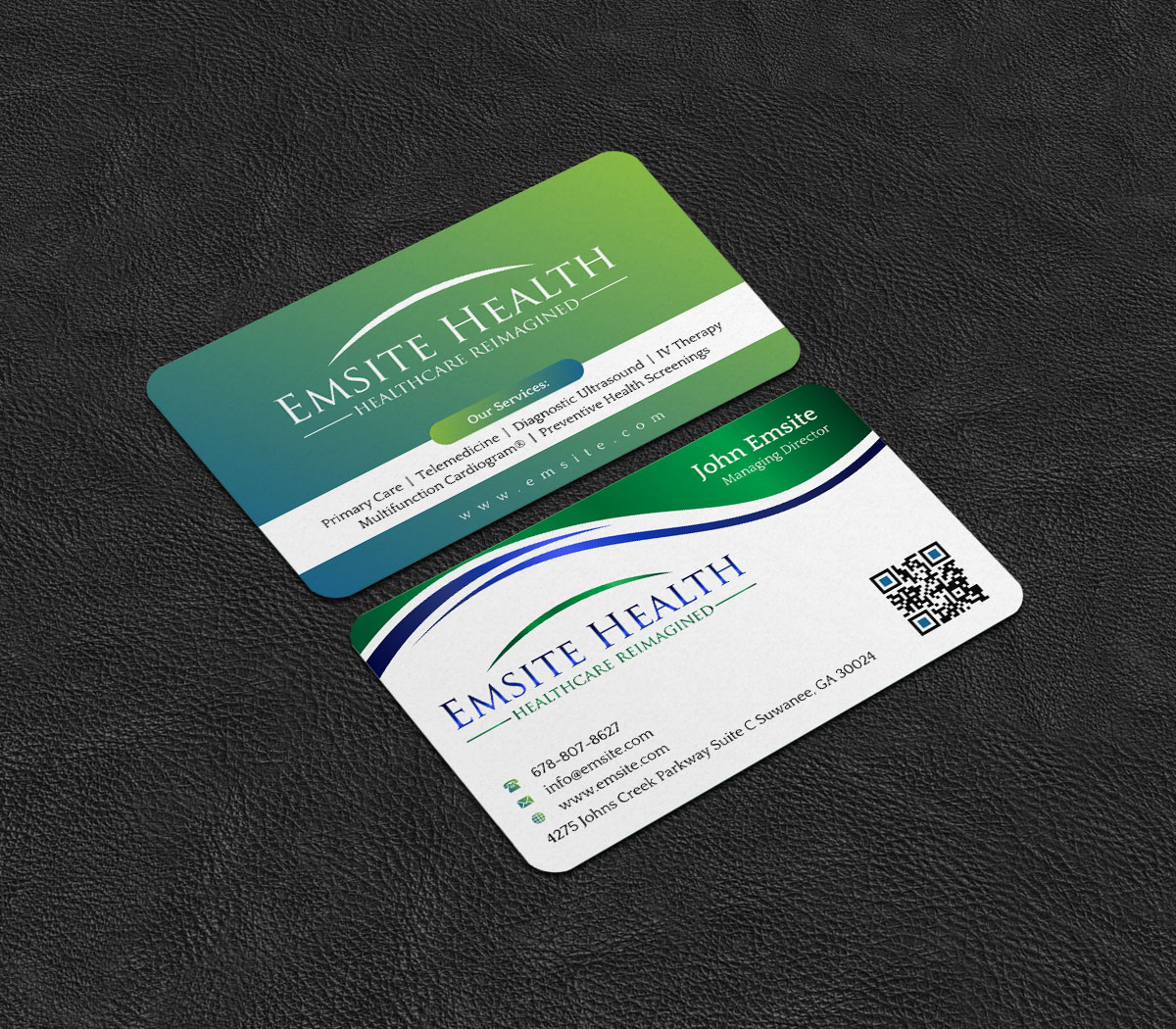 Business Card Design by INDIAN_Ashok for Emsite Health | Design #26996159
