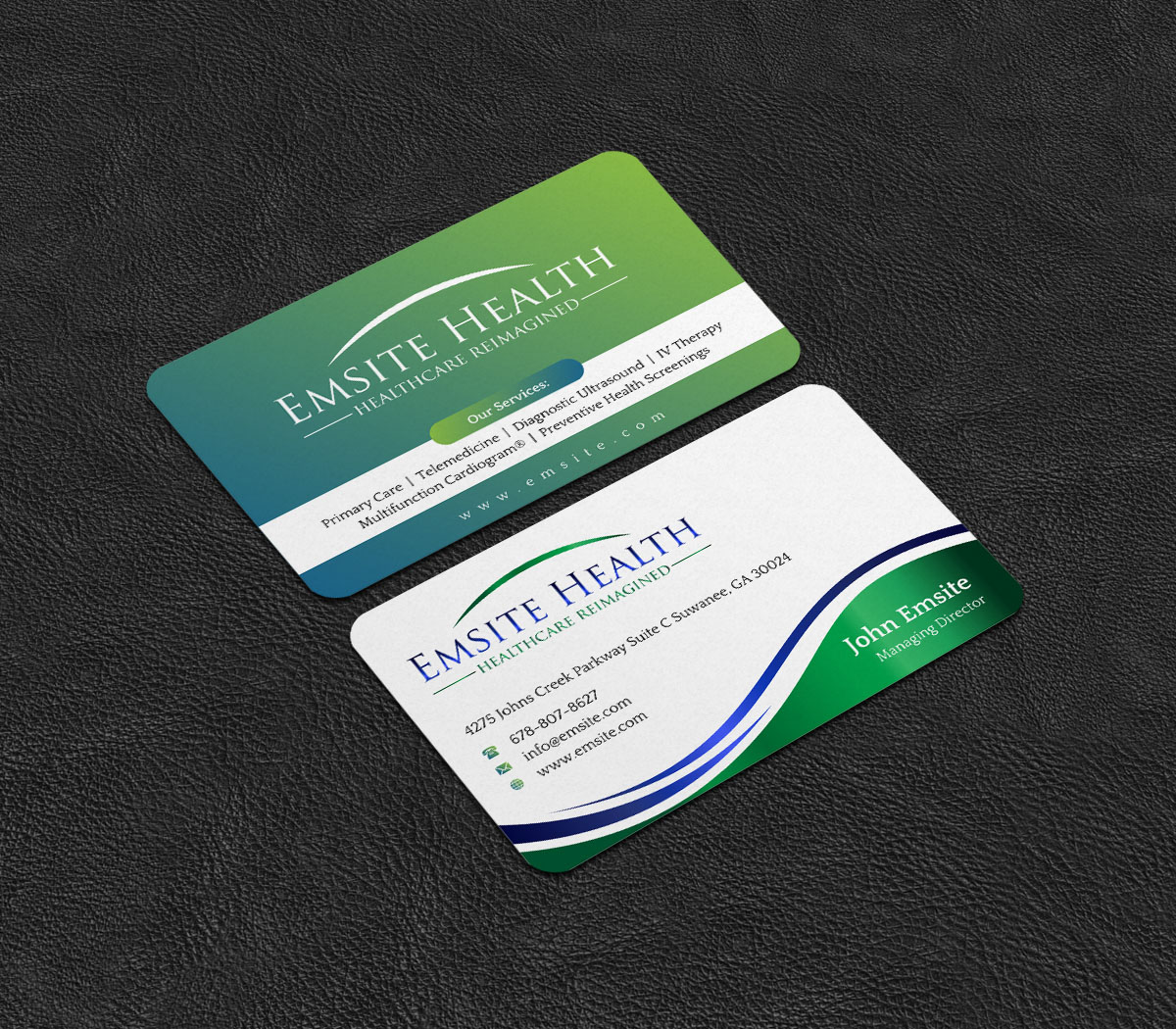 Business Card Design by INDIAN_Ashok for Emsite Health | Design #26996160
