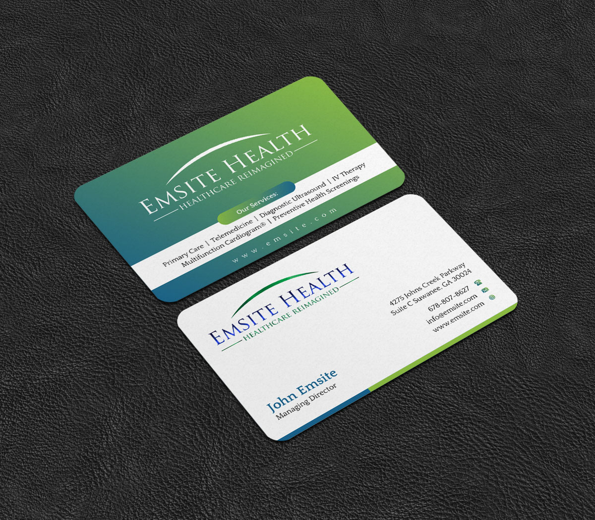 Business Card Design by INDIAN_Ashok for Emsite Health | Design #26996161