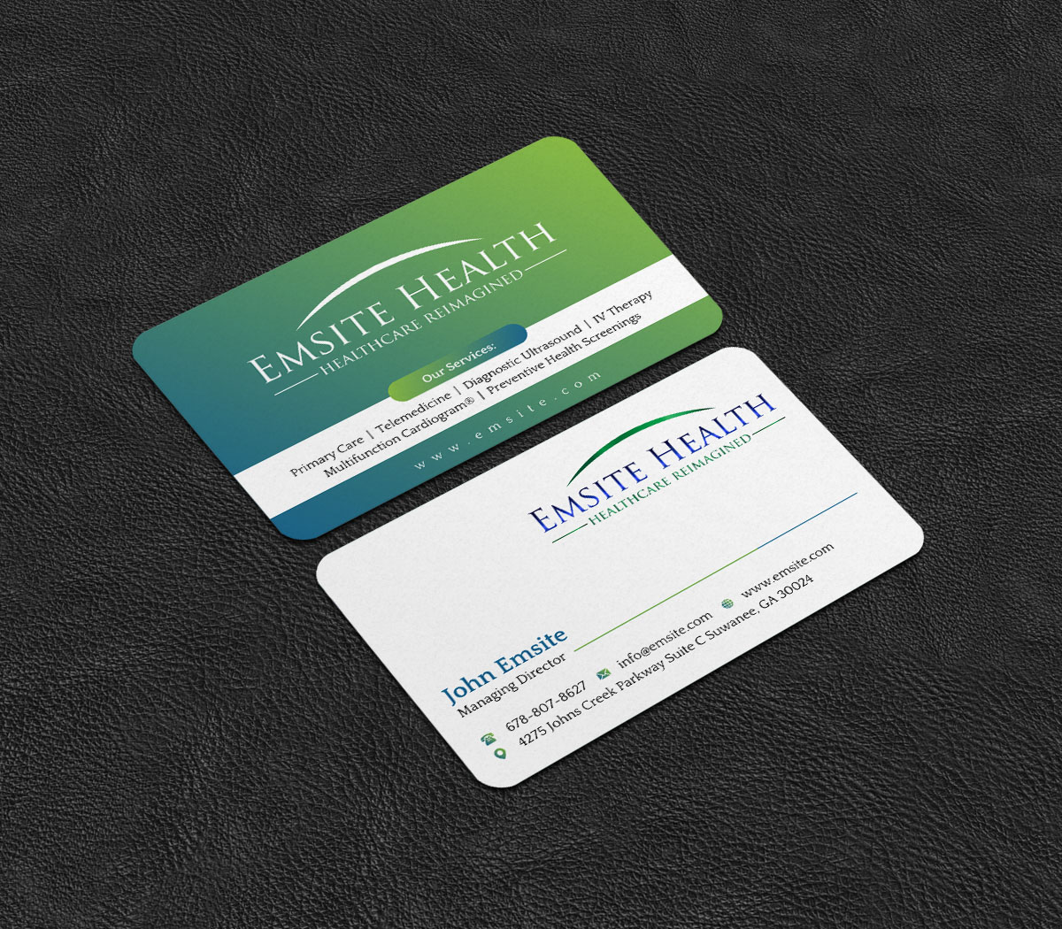 Business Card Design by INDIAN_Ashok for Emsite Health | Design #26996163