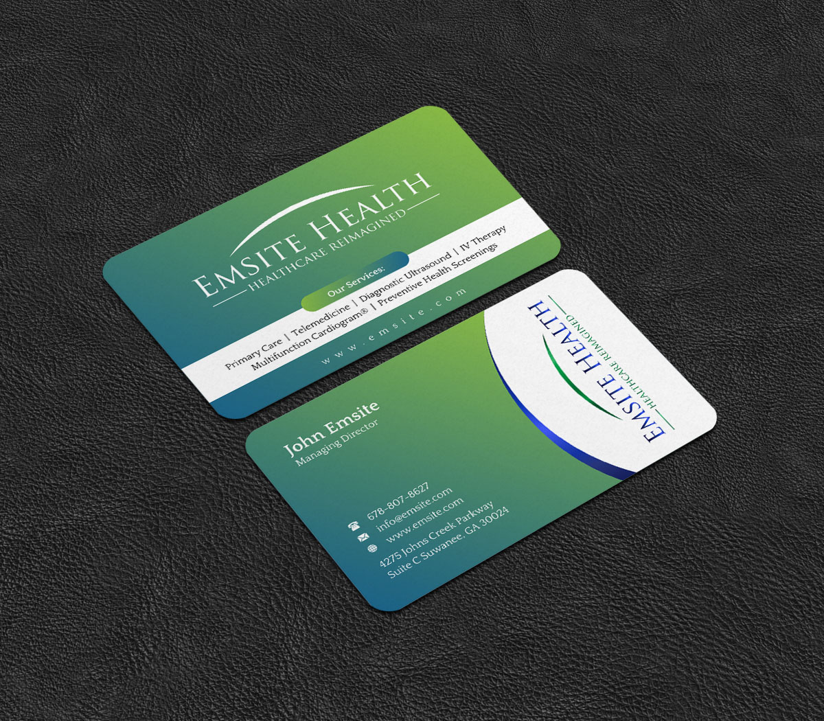 Business Card Design by INDIAN_Ashok for Emsite Health | Design #26996166