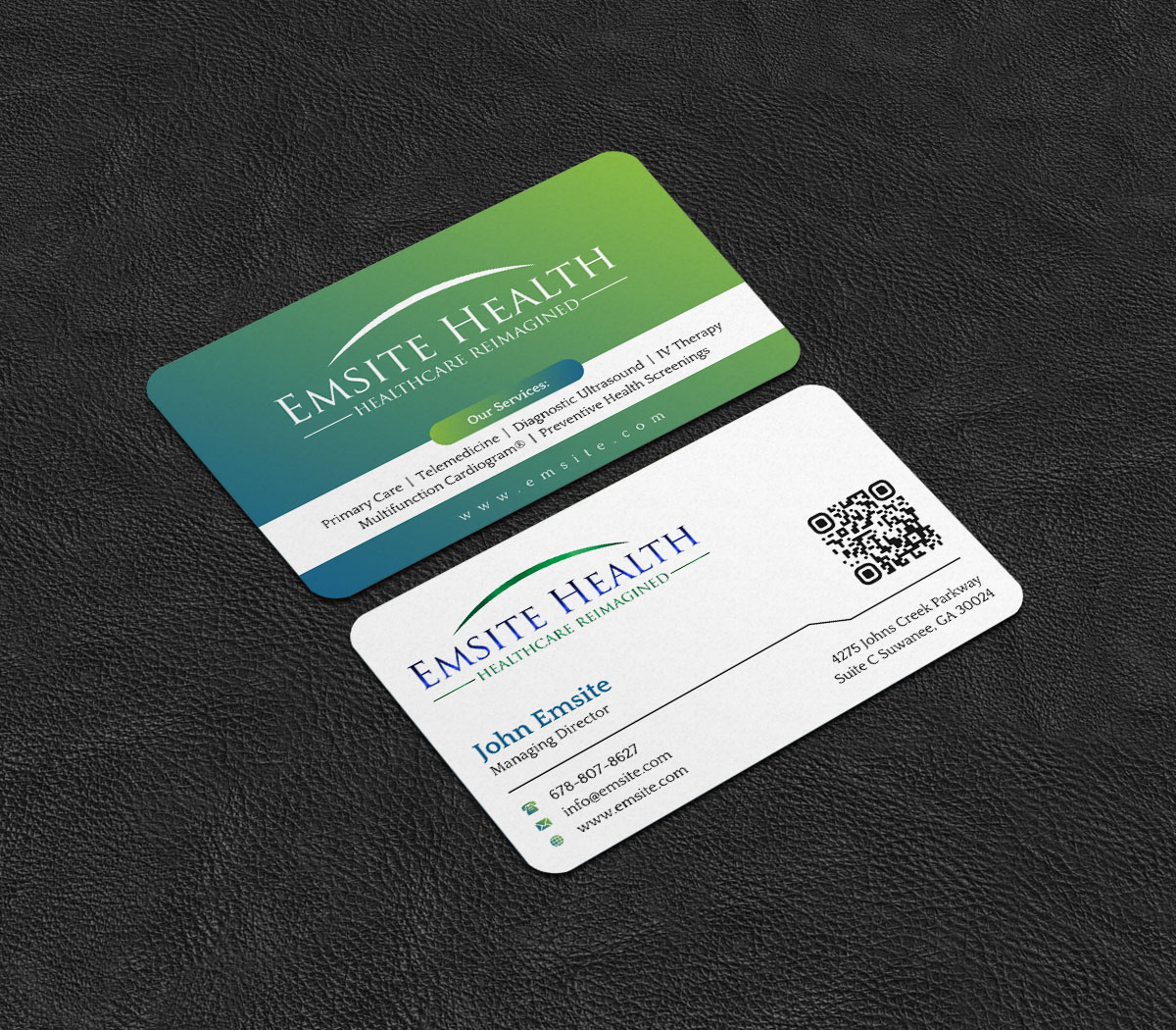Business Card Design by INDIAN_Ashok for Emsite Health | Design #26996167