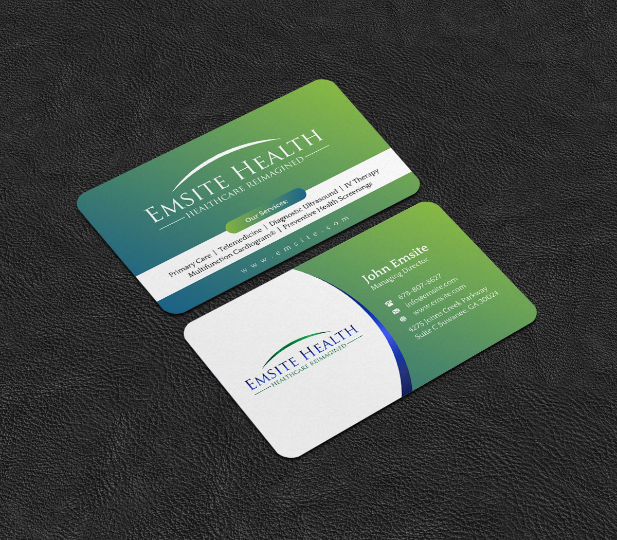 Business Card Design by INDIAN_Ashok for Emsite Health | Design #26996168