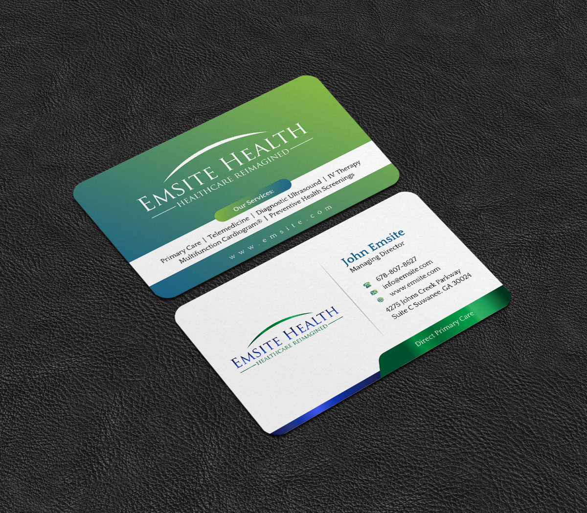 Business Card Design by INDIAN_Ashok for Emsite Health | Design #26996169