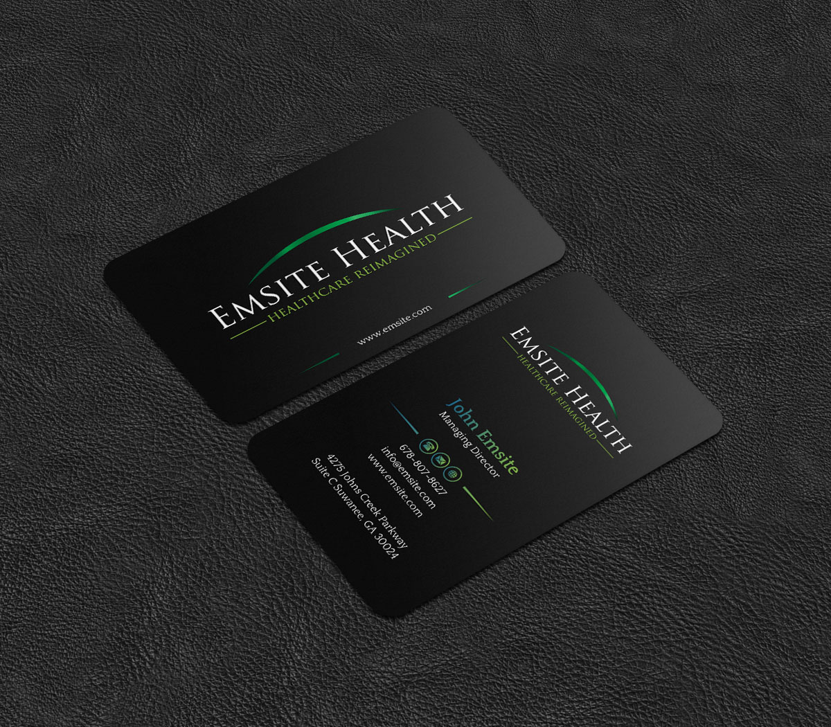 Business Card Design by INDIAN_Ashok for Emsite Health | Design #26996171