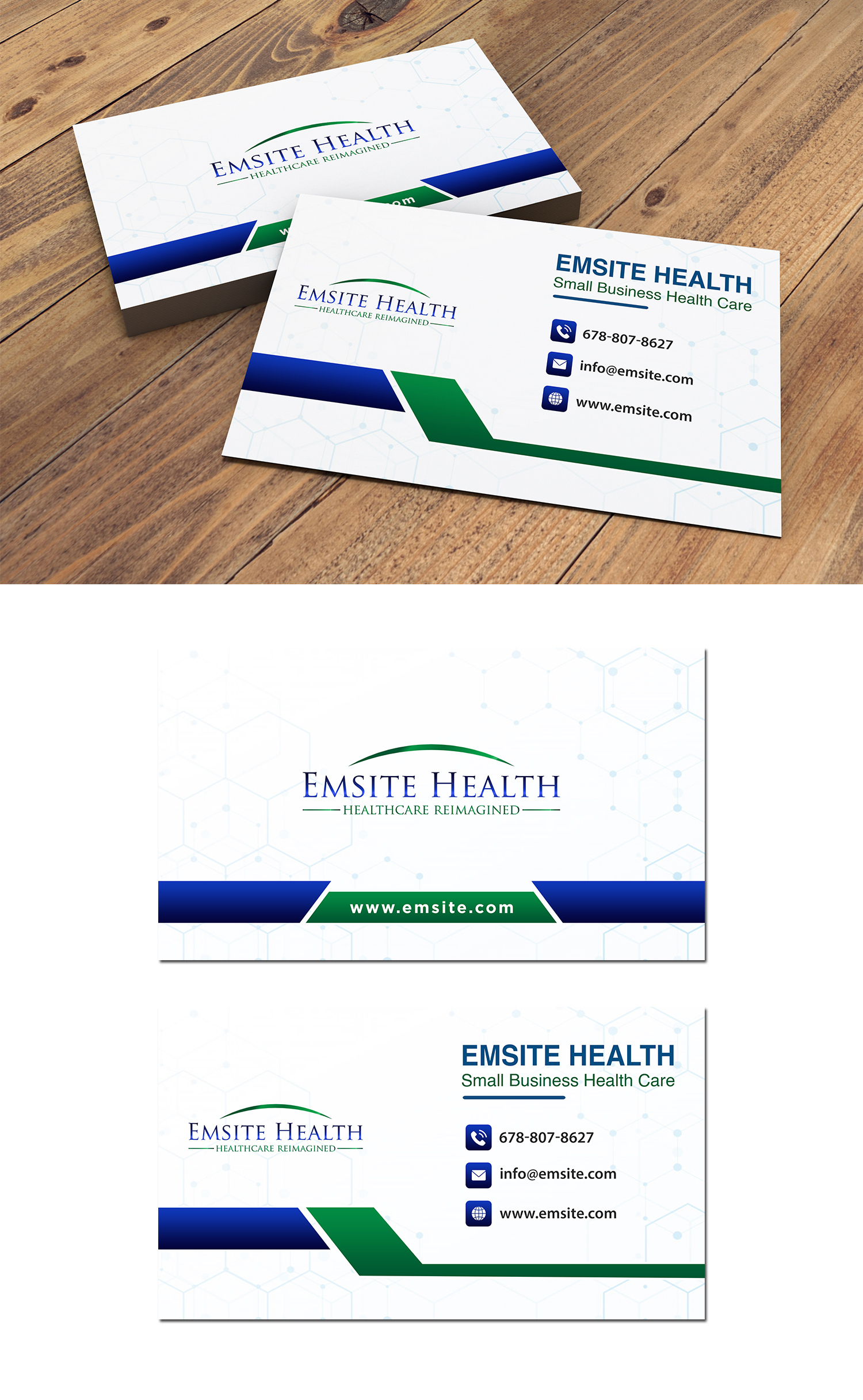 Business Card Design by debdesign for Emsite Health | Design #26988808