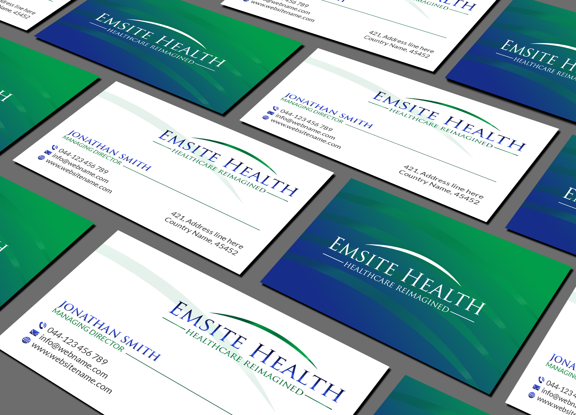 Business Card Design by Creations Box 2015 for Emsite Health | Design #26989687