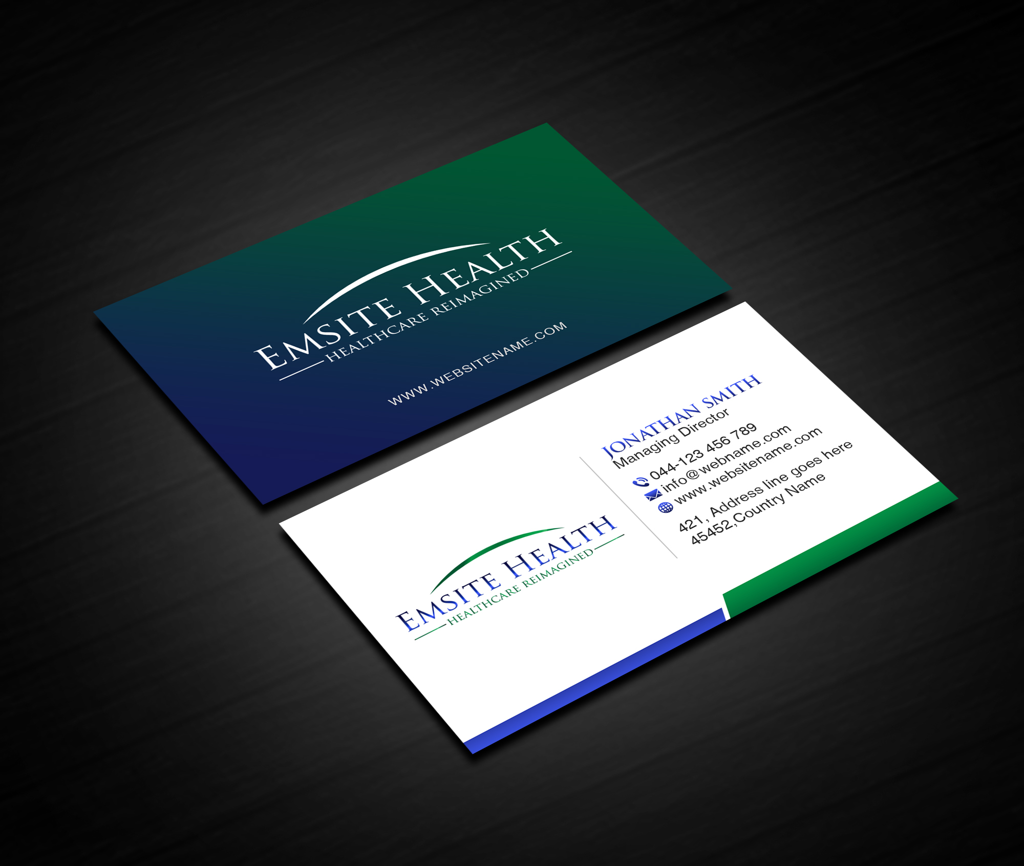 Business Card Design by Creations Box 2015 for Emsite Health | Design #26989704