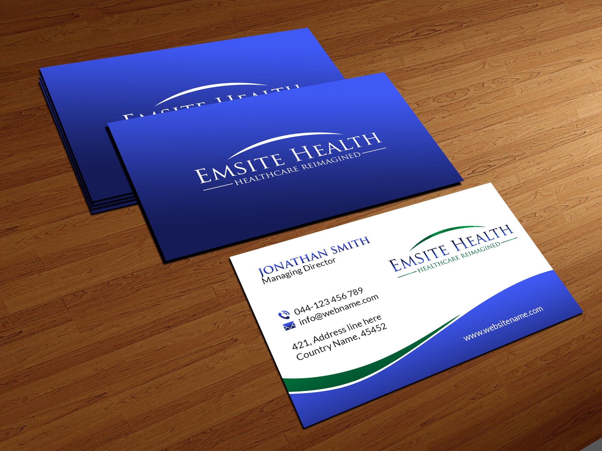 Business Card Design by Creations Box 2015 for Emsite Health | Design #26989705