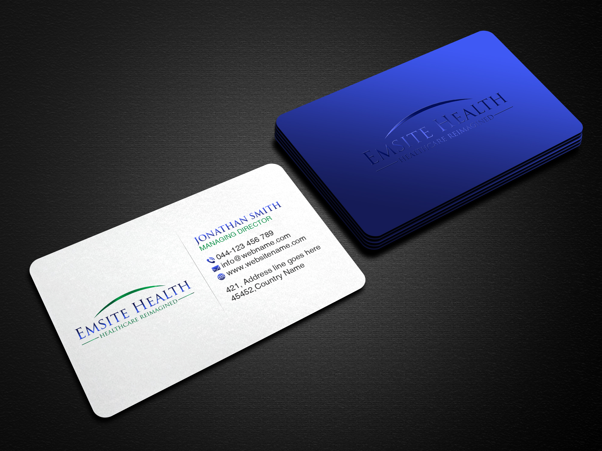 Business Card Design by Creations Box 2015 for Emsite Health | Design #26989710