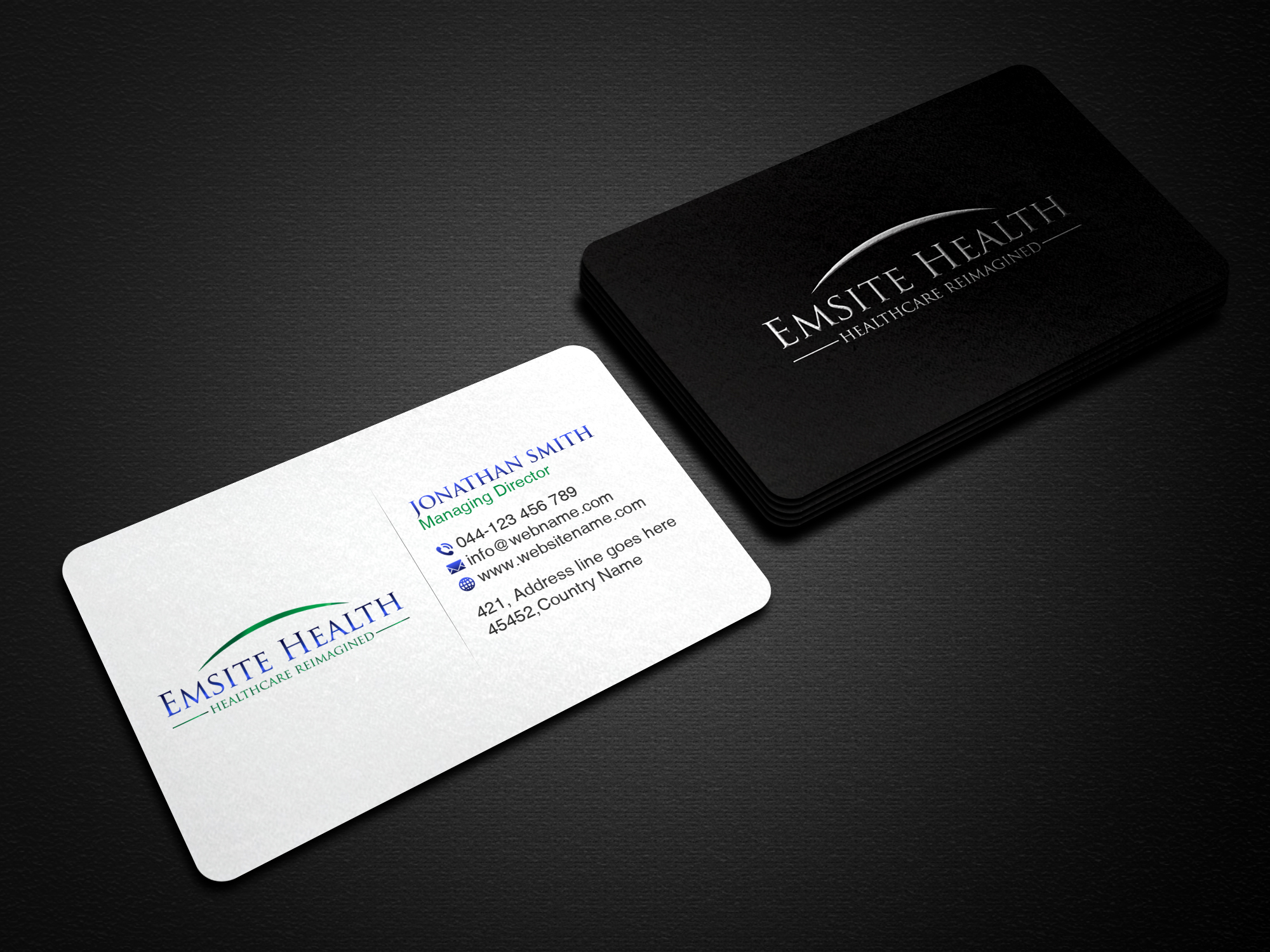 Business Card Design by Creations Box 2015 for Emsite Health | Design #26989712