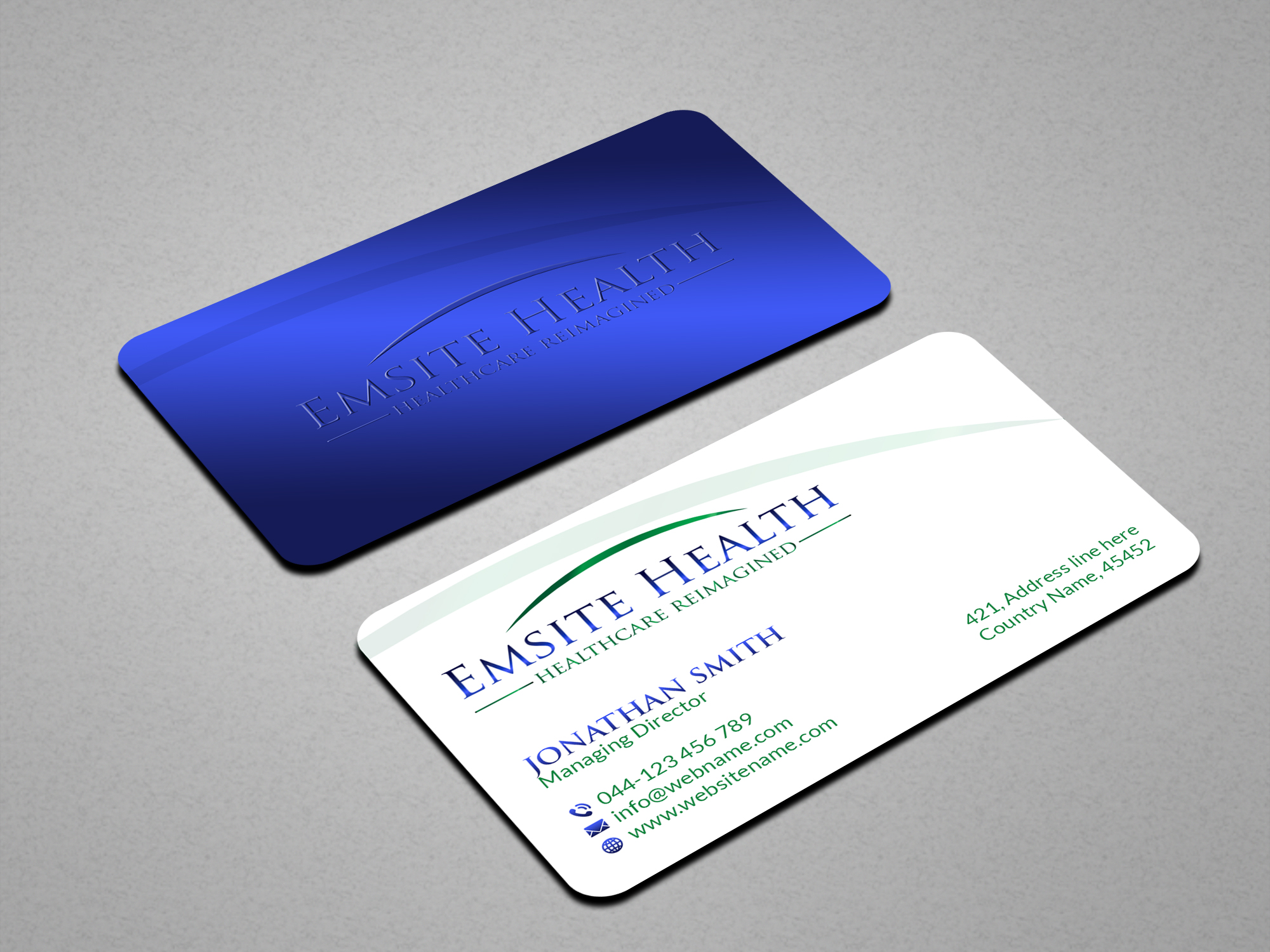 Business Card Design by Creations Box 2015 for Emsite Health | Design #27000456