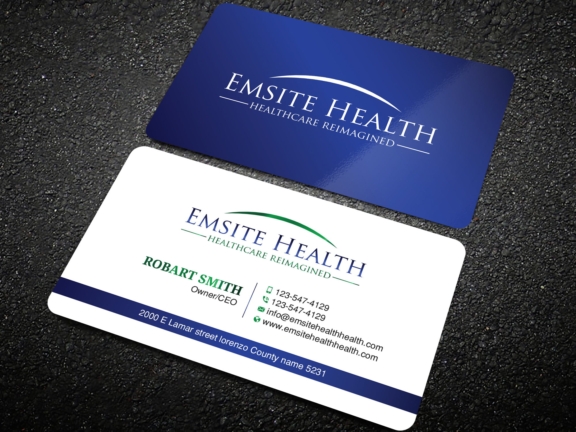 Business Card Design by Uttom 2 for Emsite Health | Design #26998006