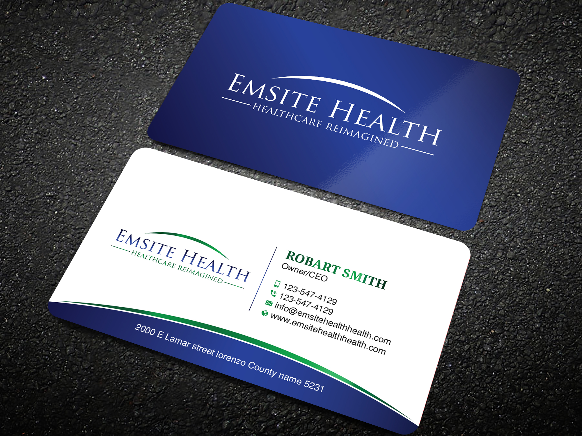 Business Card Design by Uttom 2 for Emsite Health | Design #26998007