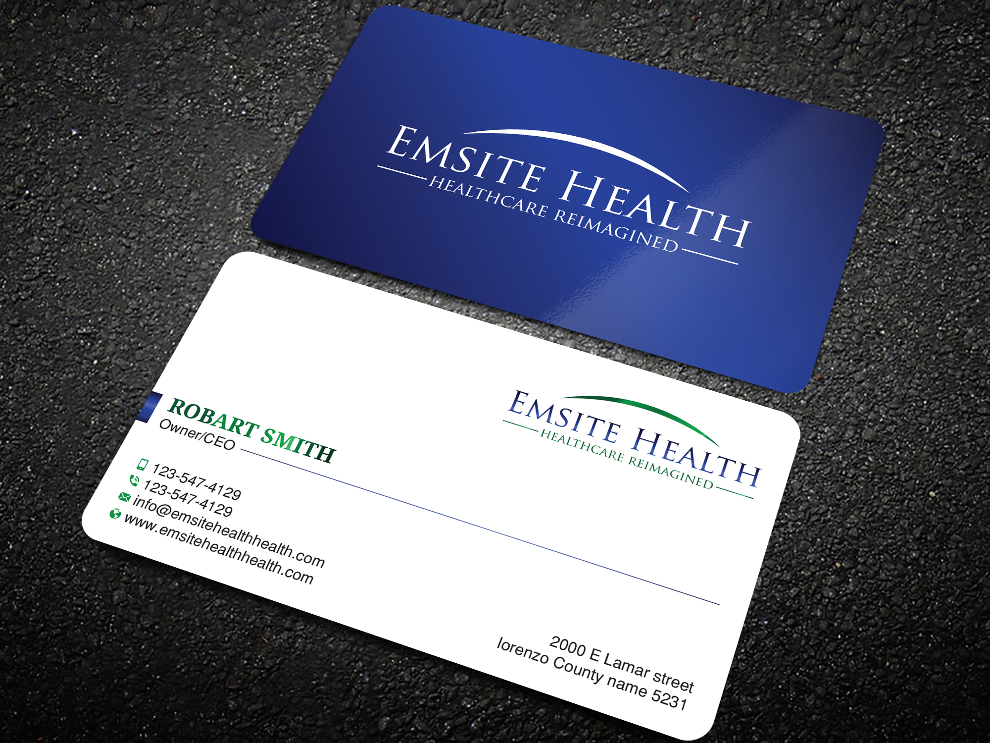 Business Card Design by Uttom 2 for Emsite Health | Design #26998025