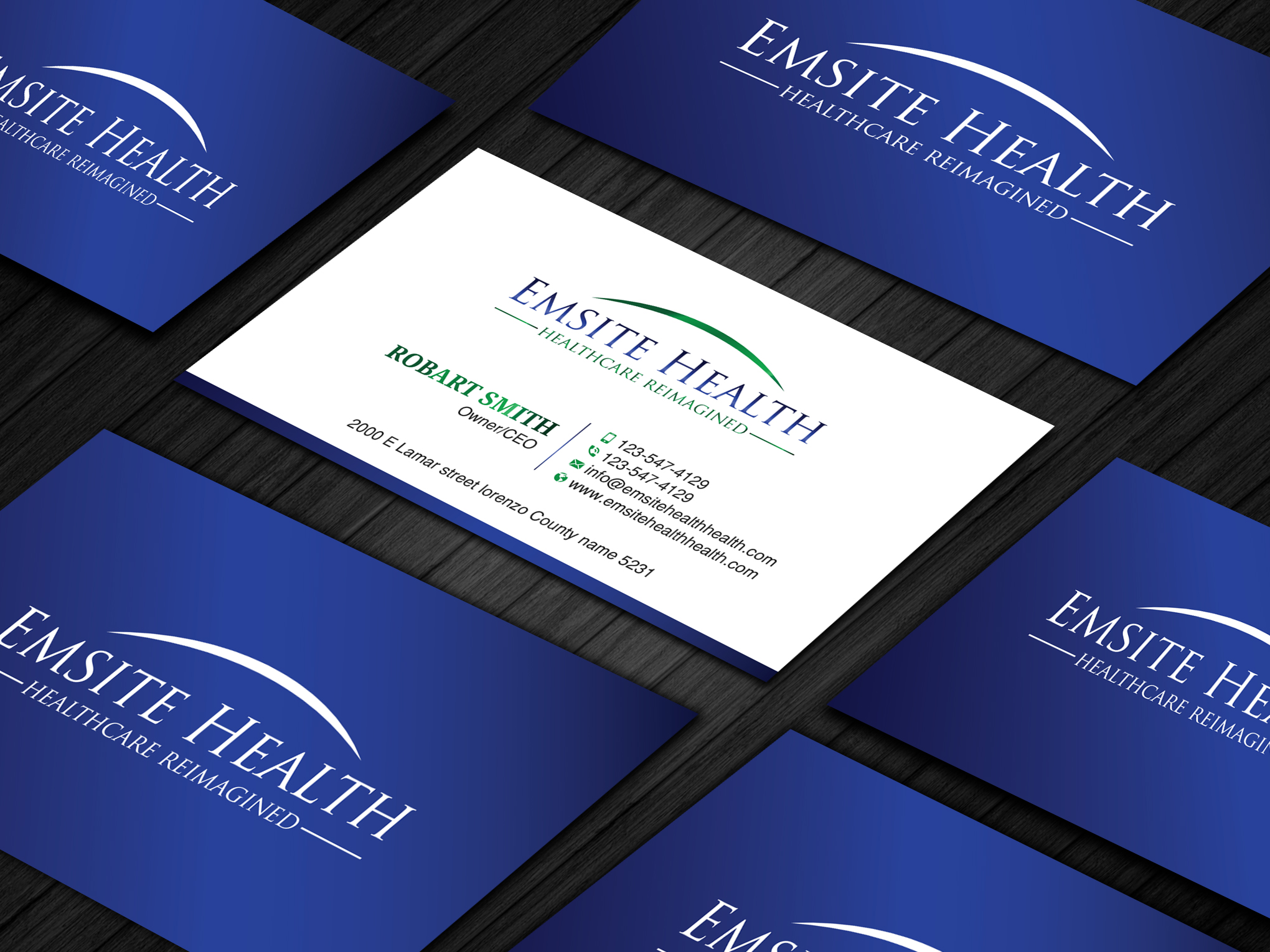 Business Card Design by Uttom 2 for Emsite Health | Design #26998026