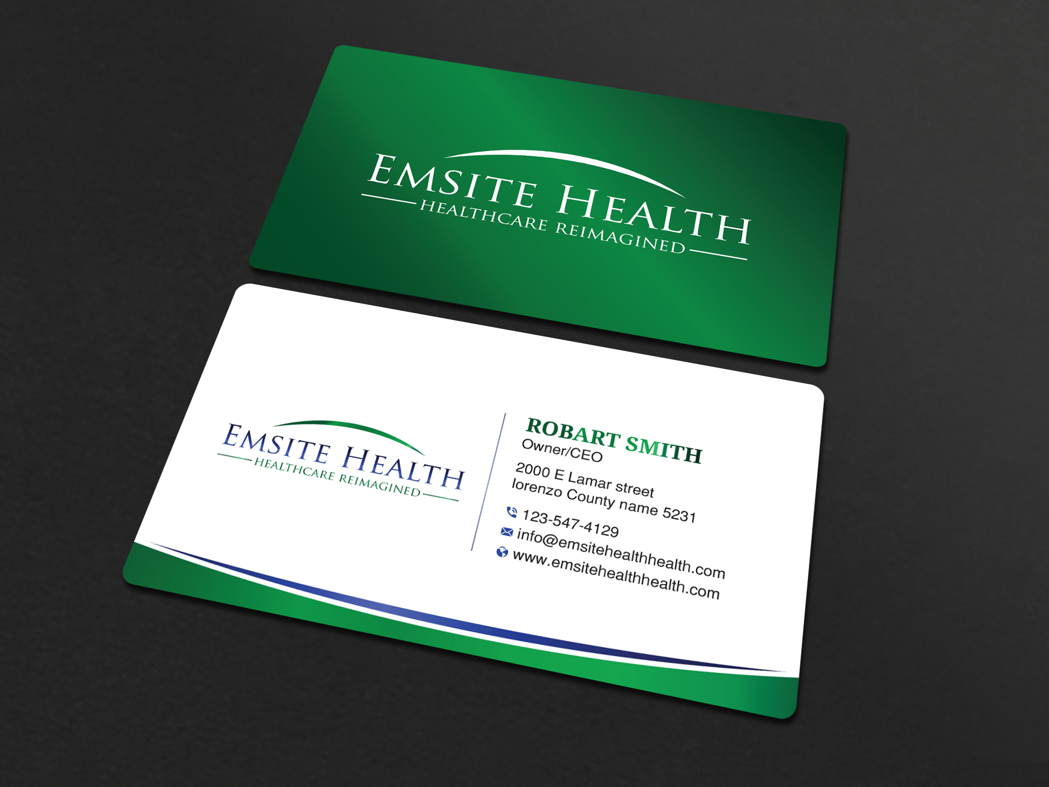 Business Card Design by Uttom 2 for Emsite Health | Design #26998027