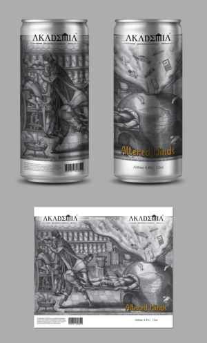 Altered Minds Craft Beer can label | Design Emballage par Fat Bat Man