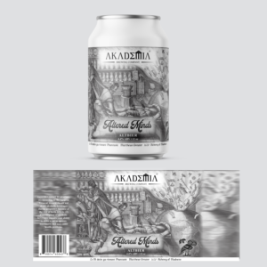 Altered Minds Craft Beer can label | Design Emballage par Krasimira Georgieva