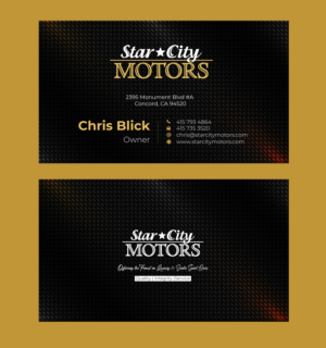 Business Card Design by nathanaelpeter for STAR CITY MOTORS | Design: #26995042