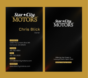 Business Card Design by nathanaelpeter for STAR CITY MOTORS | Design: #26995176