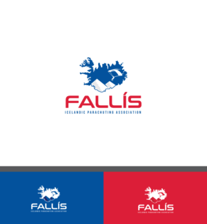 FALLÍS / Fallhlífasamband Íslands / Icelandic Parachuting Association | Diseño de Logo por ecorokerz