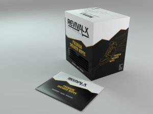 Sneaker Wipe Box and individual wipe package | Design de Produit Promotionnel par Creative Shots Studio