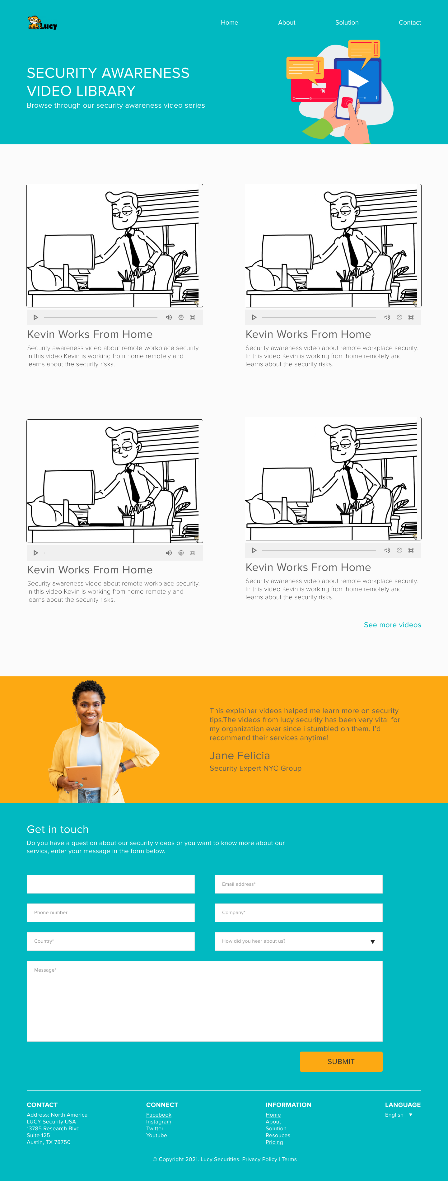 Diseño Web por horlladjosh para LUCY Security AG | Diseño #27008246