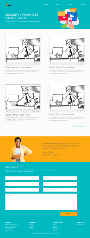 Web Design by horlladjosh for LUCY Security AG | Design #27008246