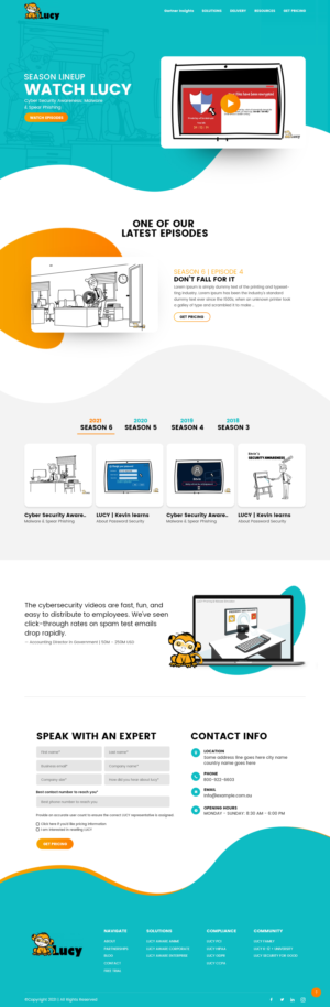 Web Design by nzdesigners for LUCY Security AG | Design: #27006421