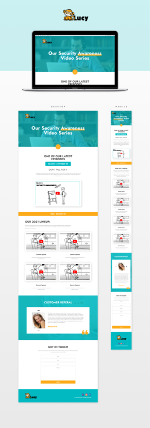 One Pager Website for various security awareness videos | Web Design by Hazan Shaw