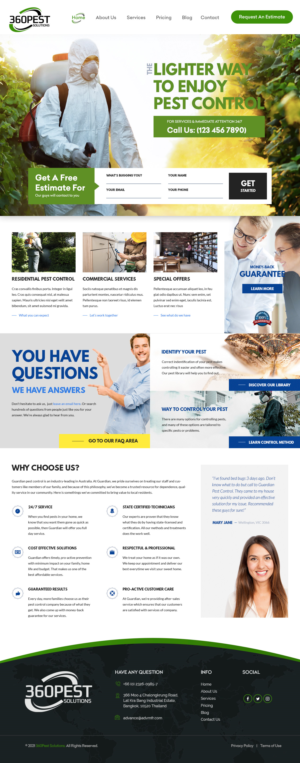 Designing a website for 360 Pest Solutions PTY LTD | Web Design by Shijo John
