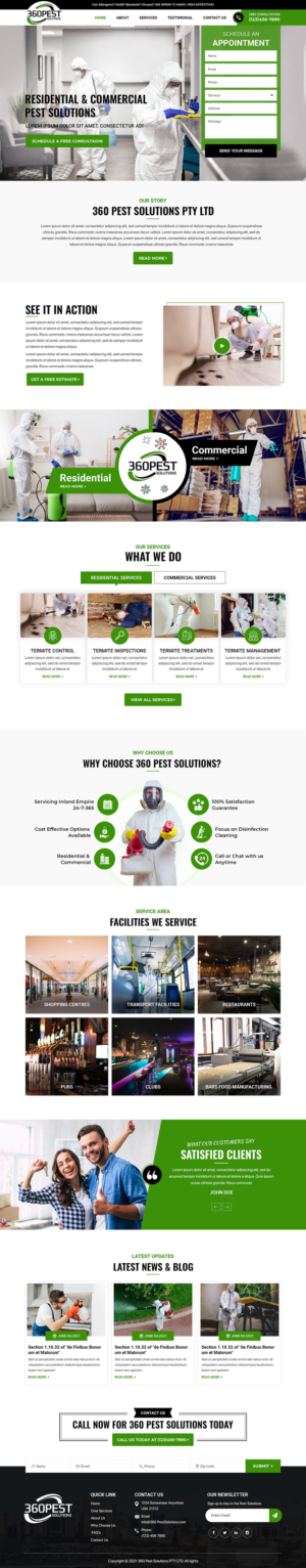 Designing a website for 360 Pest Solutions PTY LTD | Diseño Web por Titan Eagle