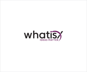 Logo Name (business name): "whatisX"  (as in What is X?). Tagline is: "Ideas Matter" | Logo Design by pachilakili